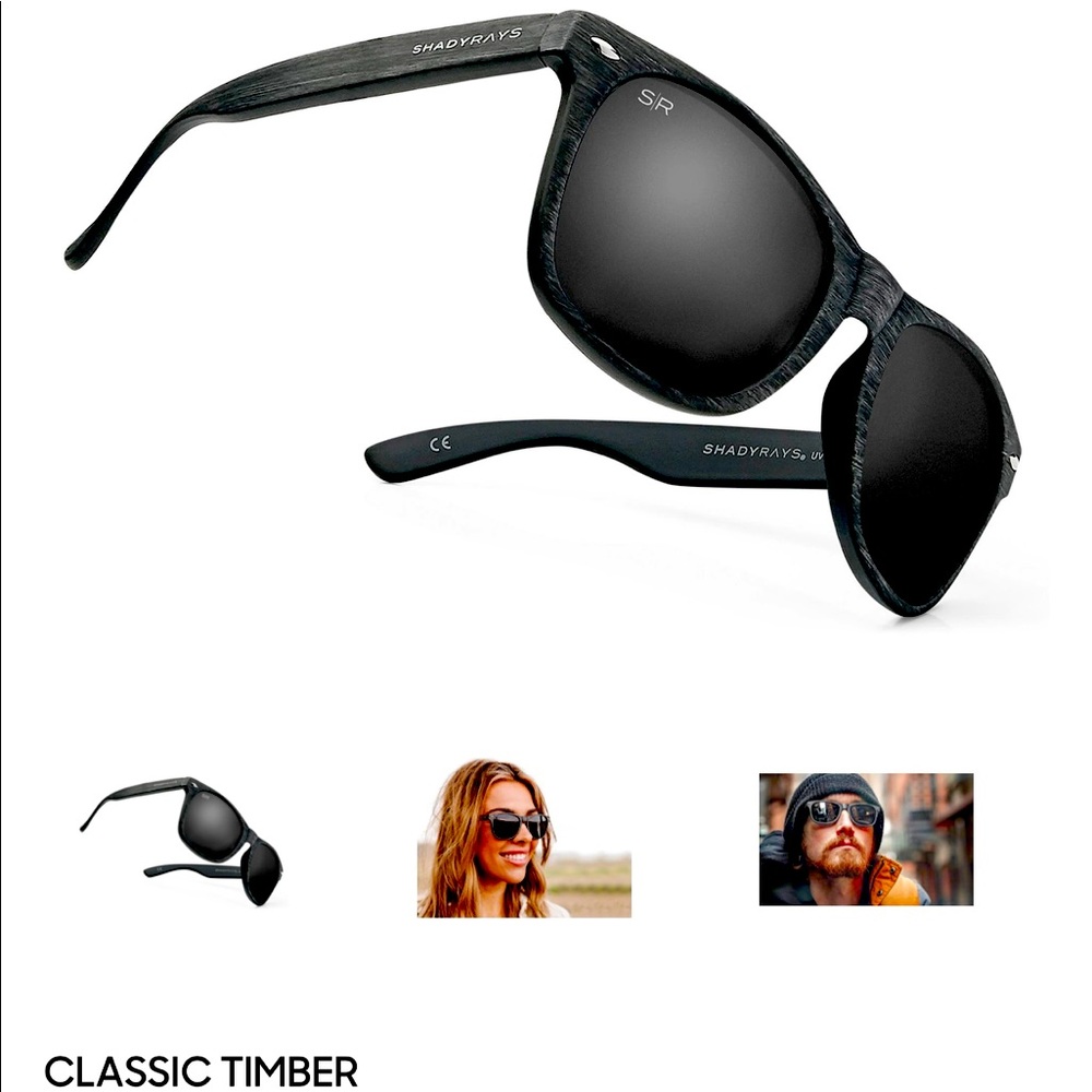 Shadyrays Black Timber Polarized Sunglasses